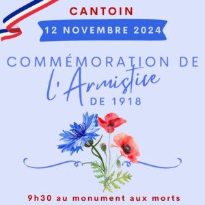 Commémoration armistice du 11 novembre en présence des enfants de l'école publique de Cantoin