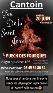 feux de la Saint-Jean organisés par le comités des fêtes