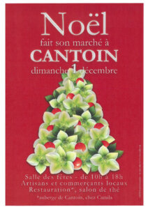 Affiche du marché de noël à Cantoin